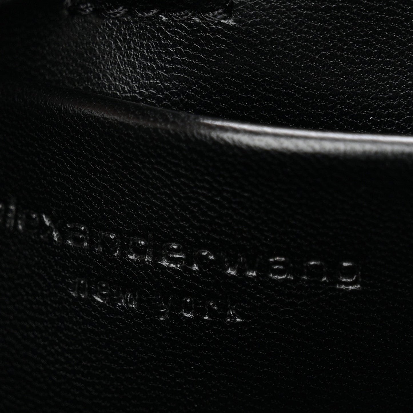 Sheepskin Studded Small Spike Hobo Black