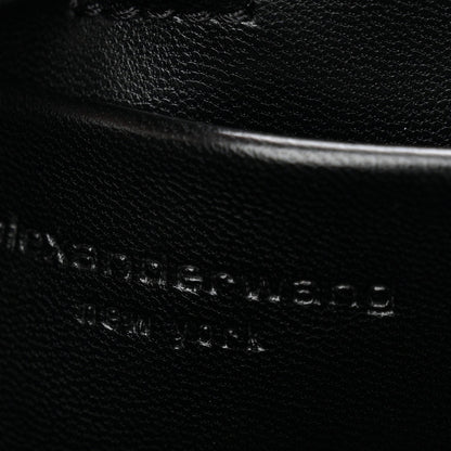 Sheepskin Studded Small Spike Hobo Black