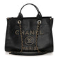 Caviar Small Studded Deauville Tote Black