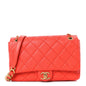 Caviar Quilted CC Melody Single Flap Orange