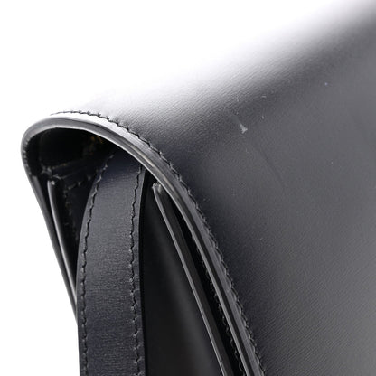 Box Calfskin Medium Classic Box Flap Bag Navy