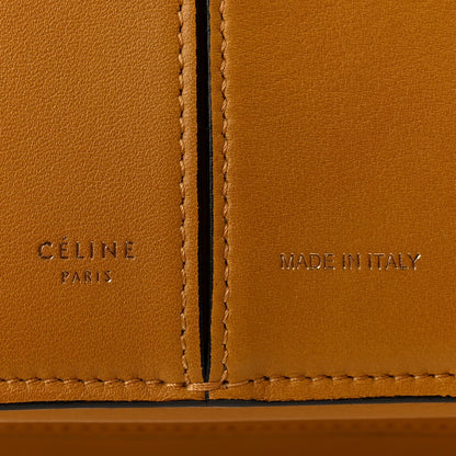 Supple Natural Calfskin Medium Tri-Fold Bag Ocre