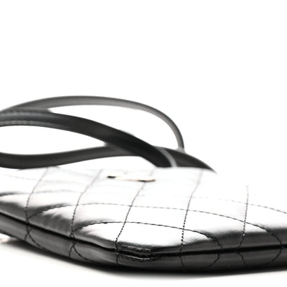 Lambskin Quilted Crossbody Bag Black