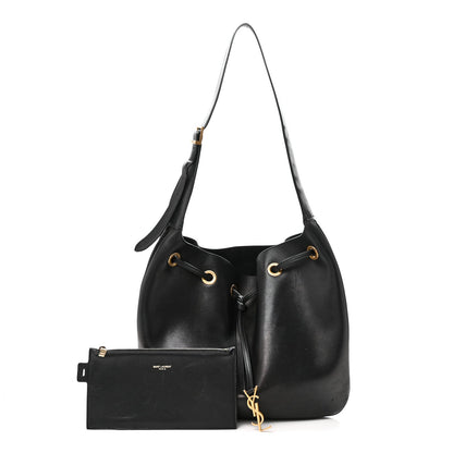 Smooth Calfskin Paris VII Large Flat Hobo Black