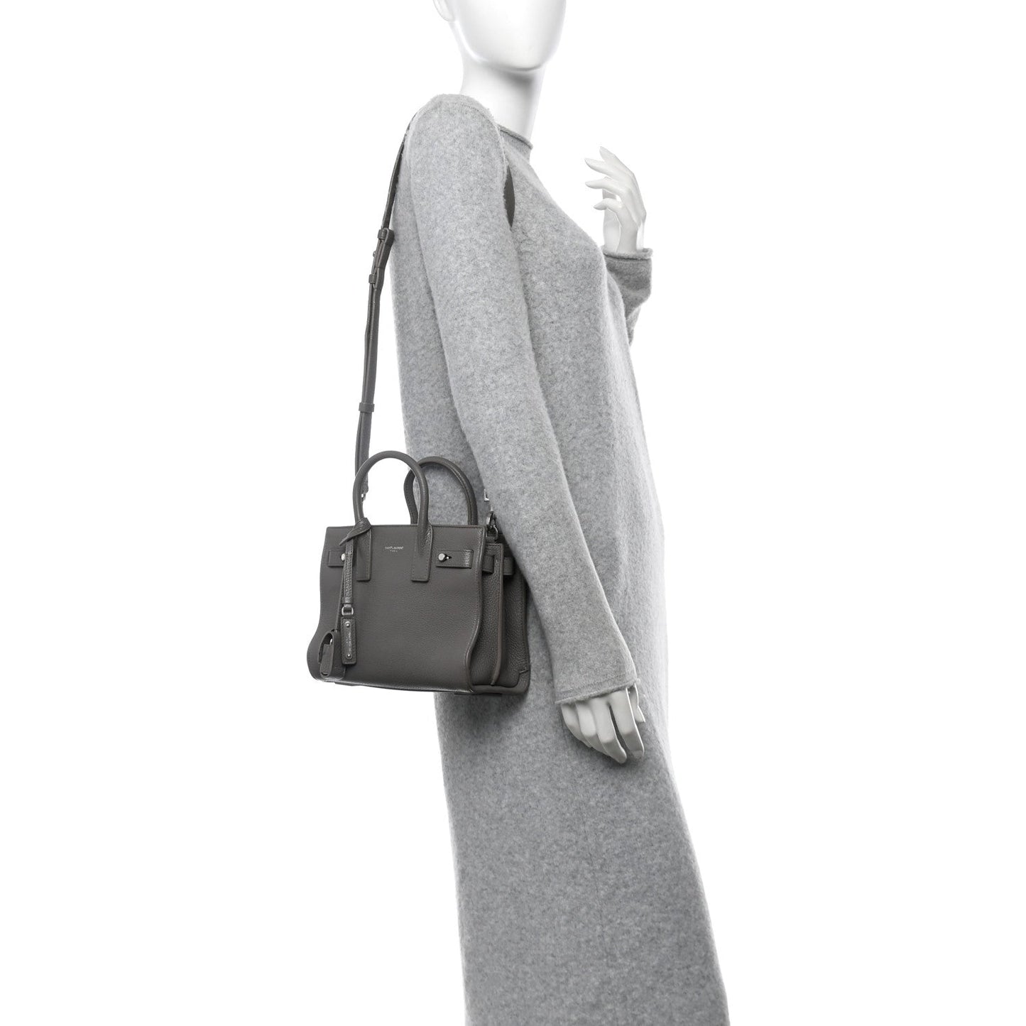 Grained Calfskin Nano Supple Sac De Jour Fog
