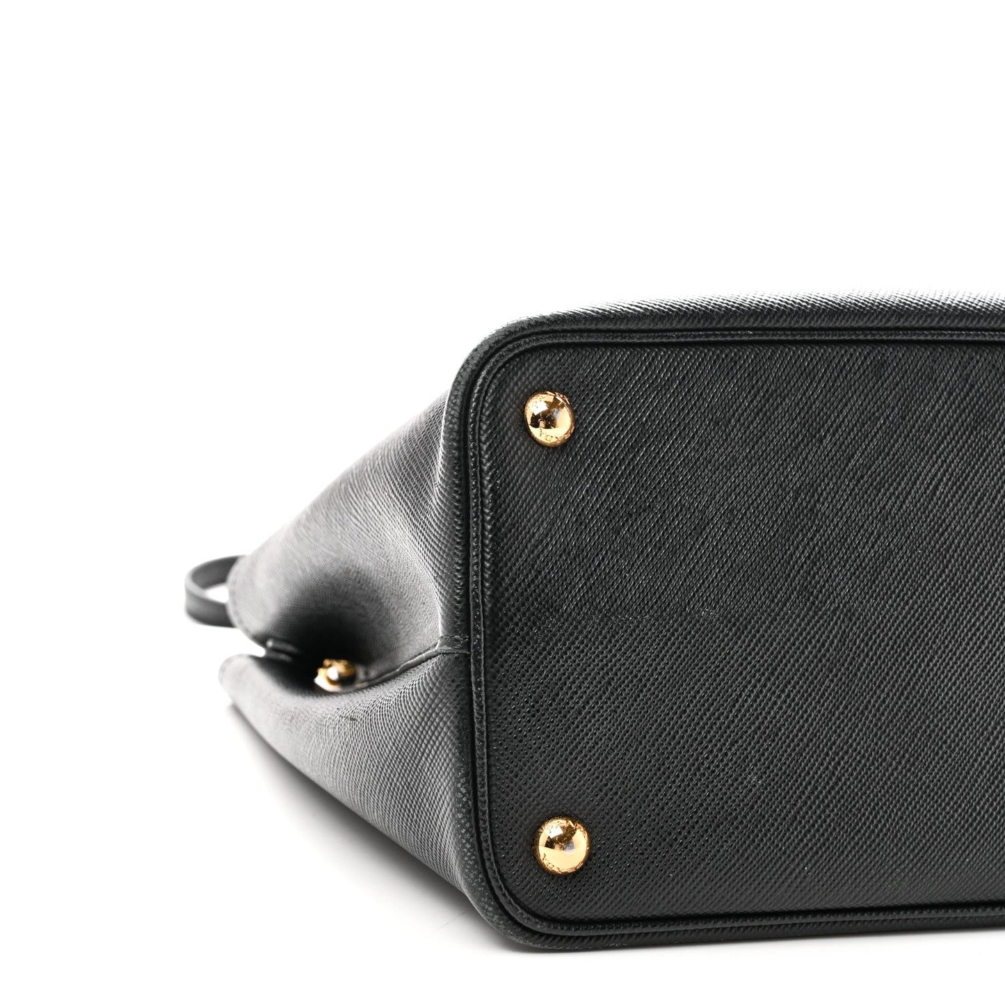 Saffiano Cuir Medium Double Bag Black