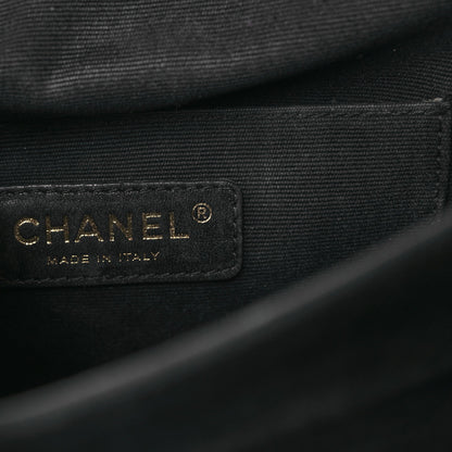 Glazed Calfskin Quilted Rita Top Handle Flap Black