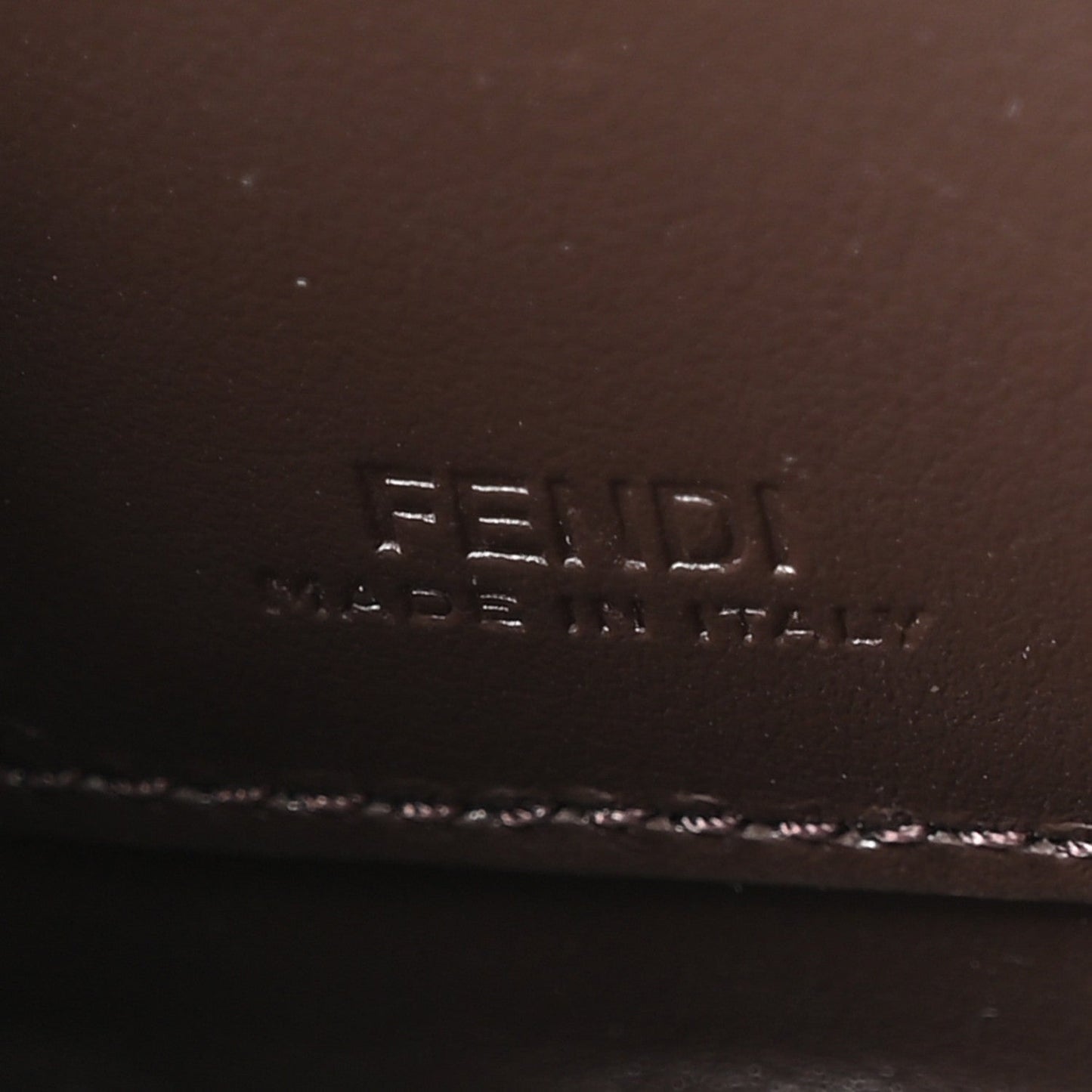 Calfskin FF Diamonds Wallet On Chain Camellia Caramel