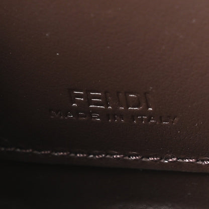 Calfskin FF Diamonds Wallet On Chain Camellia Caramel