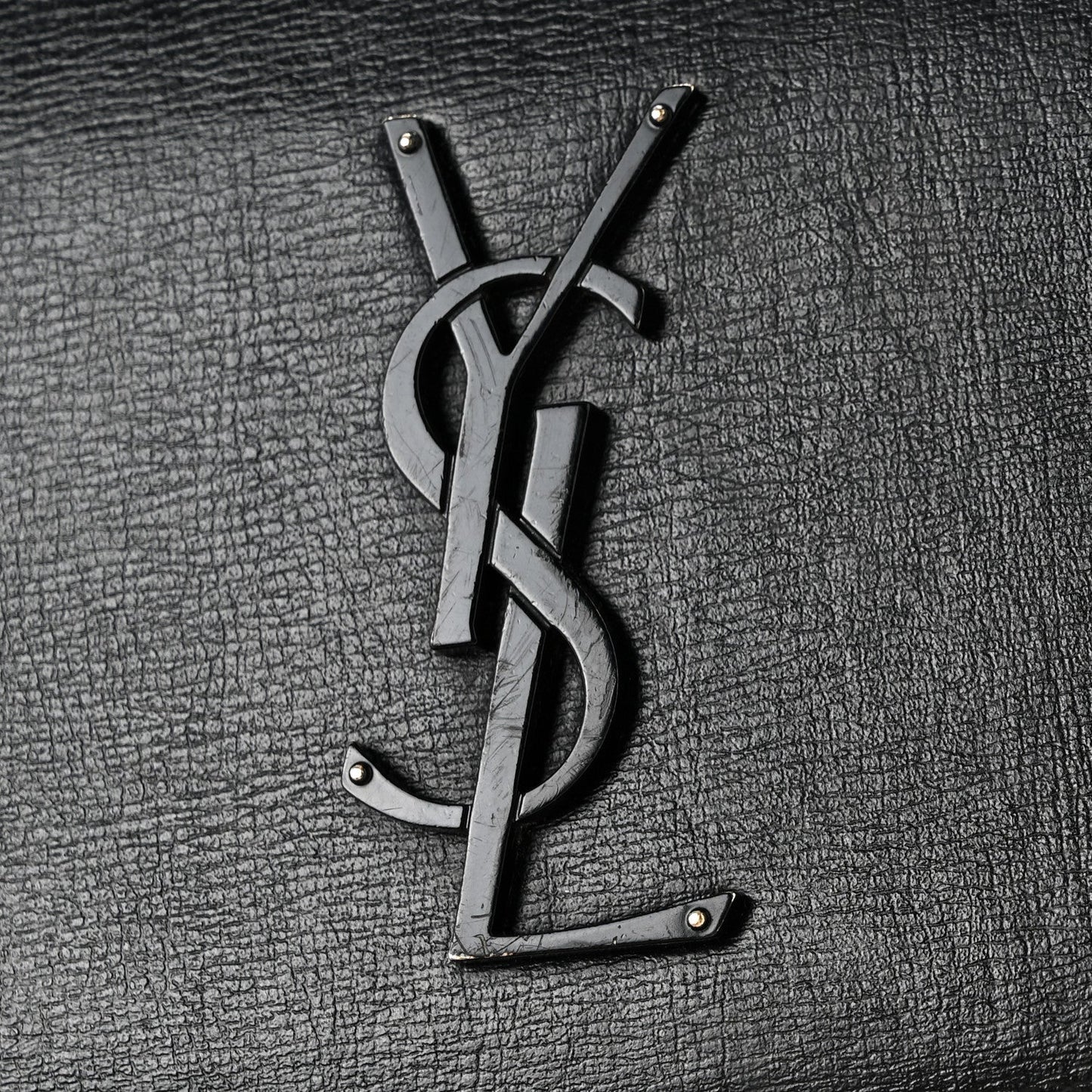 Calfskin Medium Monogram Sunset Satchel Black