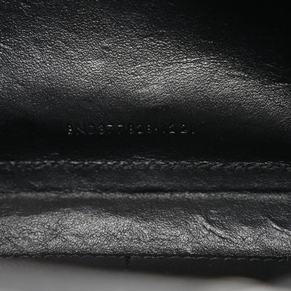 Grain De Poudre Matelasse Chevron Monogram Chain Wallet Black