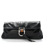 Calfskin Bamboo Croisette Clutch Black