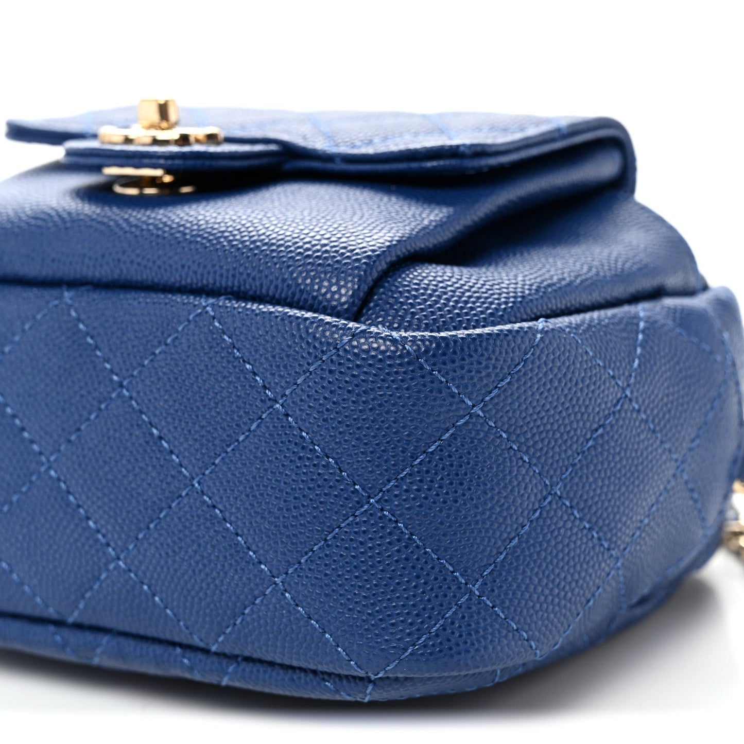 Caviar Quilted CC Day Camera Case Blue