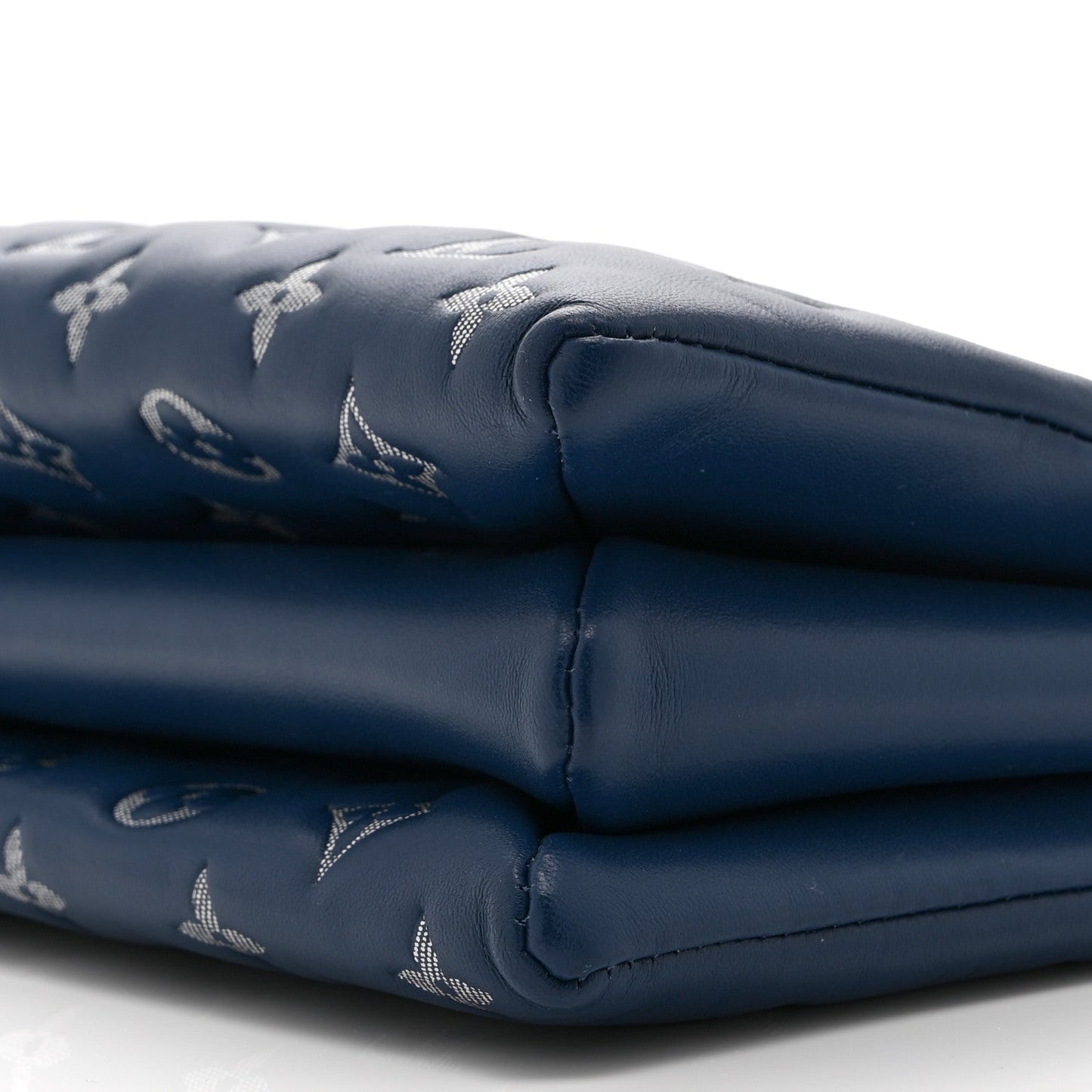 Lambskin Embossed Monogram Coussin PM Denim Blue