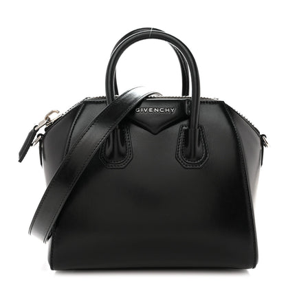 Shiny Lord Calfskin Mini Antigona Black