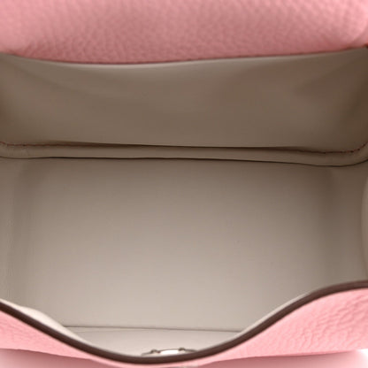 Taurillon Clemence Verso Mini Lindy 20 Rose Sakura Gris Perle