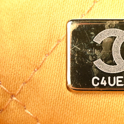 Shiny Calfskin Quilted Mini Chanel 22 Yellow