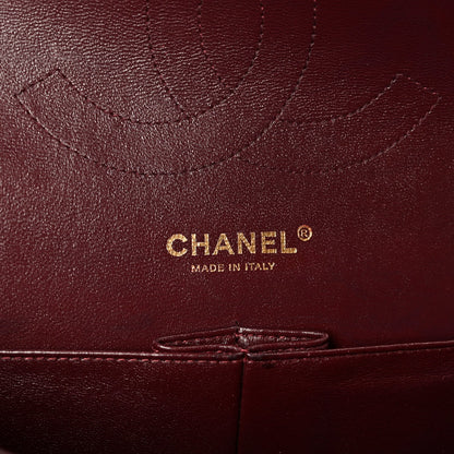 Lambskin Quilted Jumbo Double Flap Black