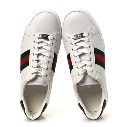 Ultralight Plume Calfskin Web Womens Ace Platform Sneakers 39.5 White