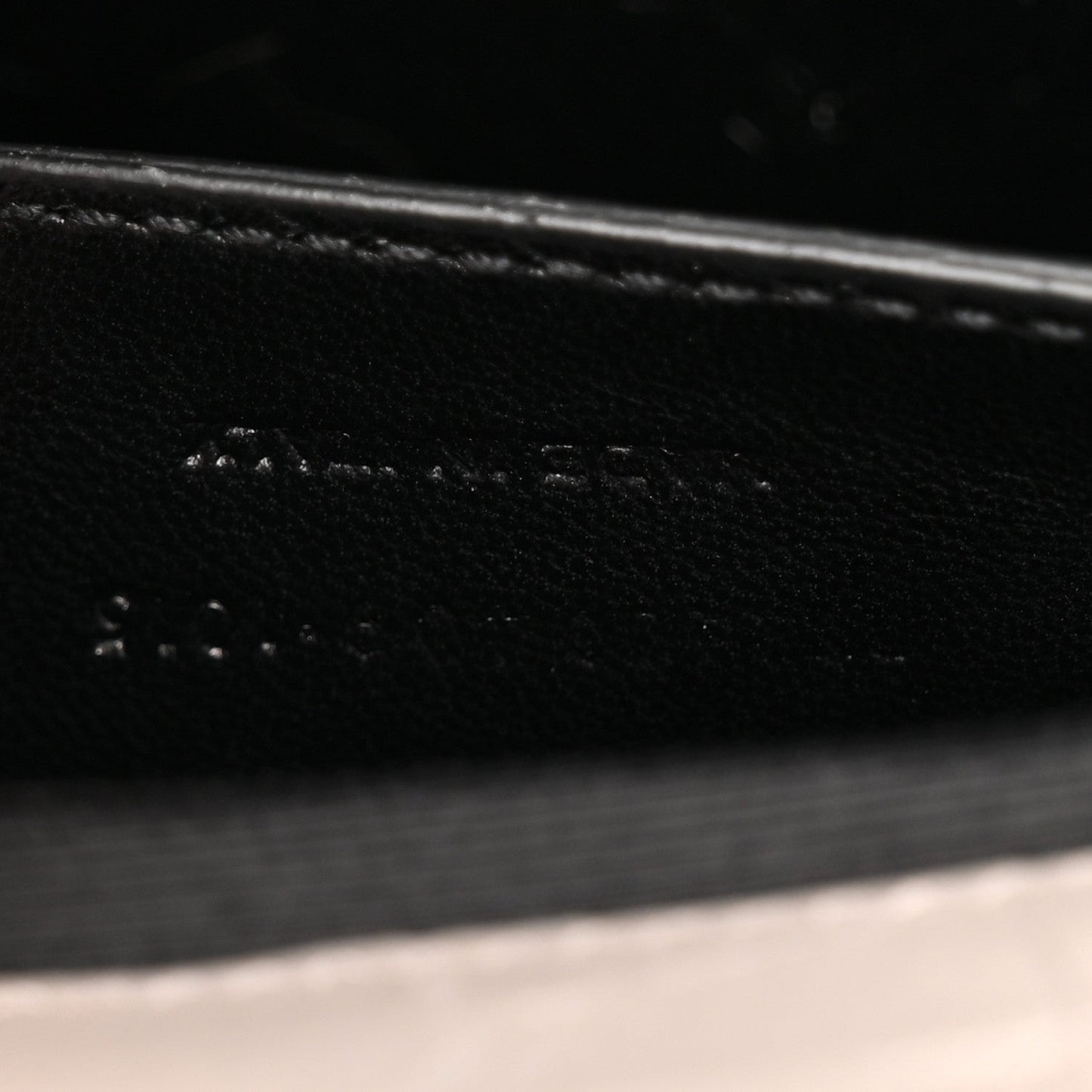 Croc Embossed Calfskin Classic Kate Monogram Clutch Fog