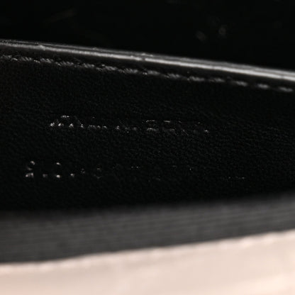 Croc Embossed Calfskin Classic Kate Monogram Clutch Fog