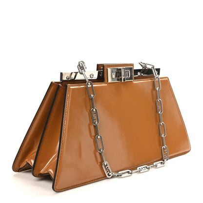 Patent Peekaboo Cut Caramello