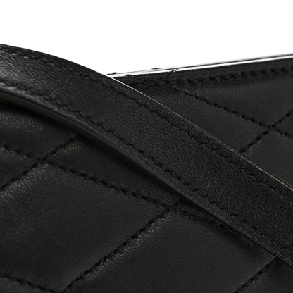 Lambskin Quilted Le Maillon Square Crossbody Bag Black
