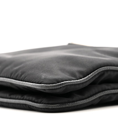 Re-Nylon Saffiano Re-Edition 2000 Double Zip Crossbody Bag Black