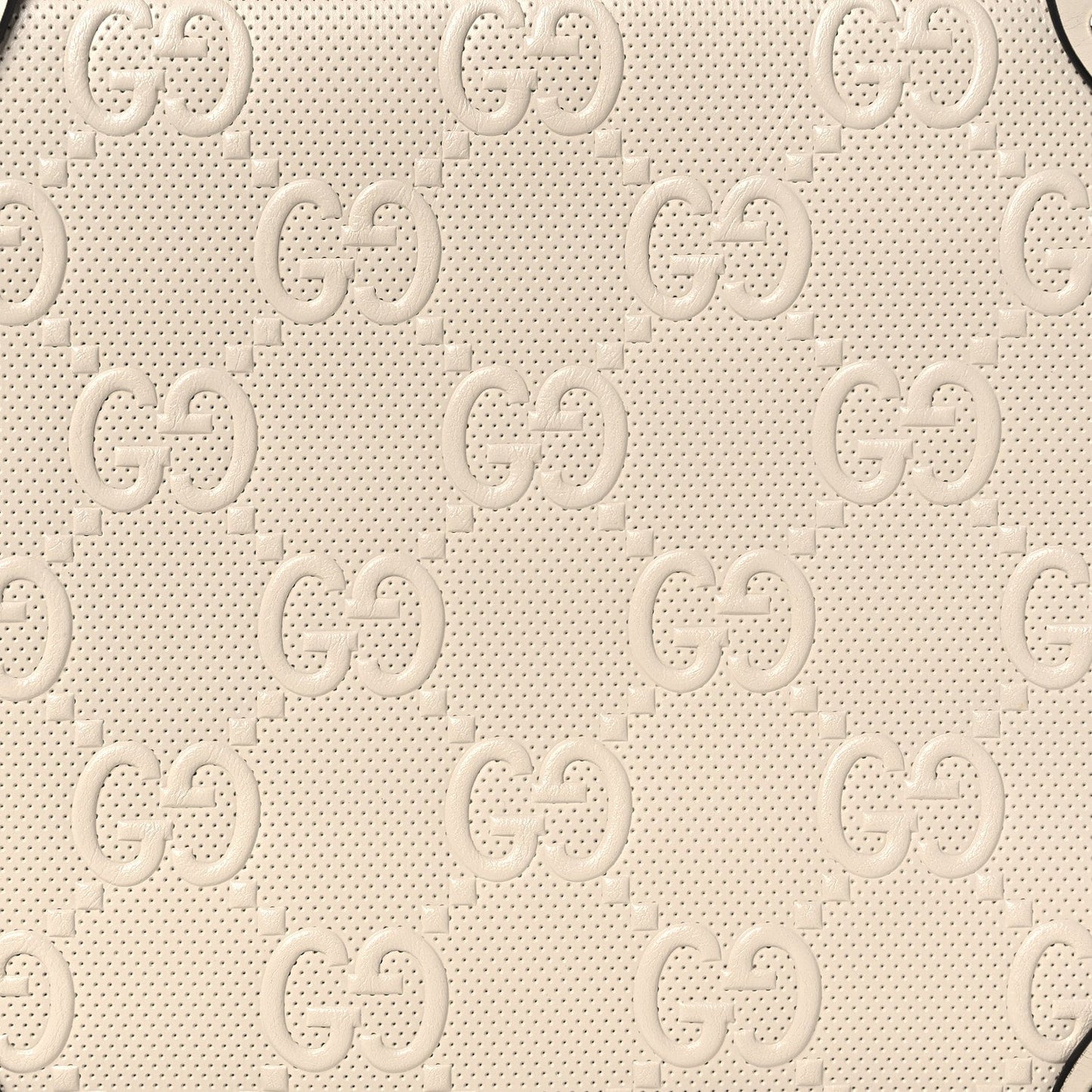 Calfskin GG Tennis Embossed Square Messenger Bag Mystic White