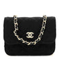 Jersey Quilted Mini VIP Clutch With Chain Black