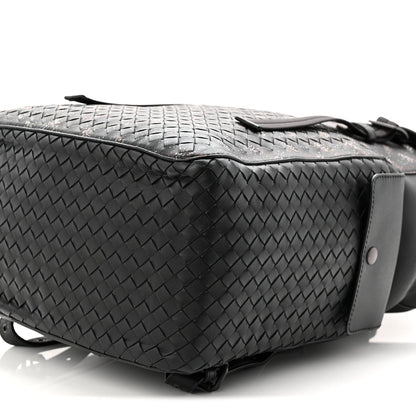 Calfskin Intrecciato Sassolungo Backpack Black Multicolor