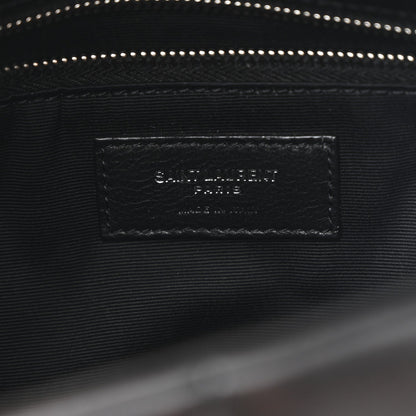 Lambskin Quilted Small Loulou Puffer Monogram Chain Satchel Black