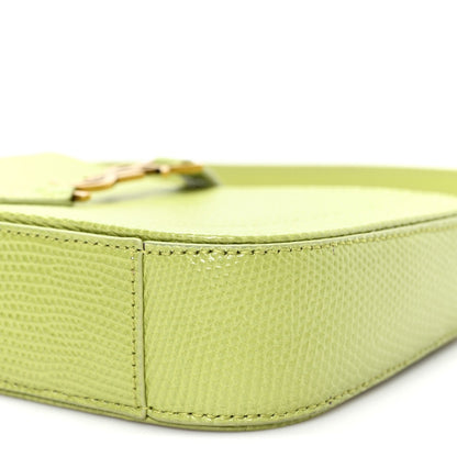 Calfskin Lizard Embossed Le 5 A 7 Mini Hobo Dull Lime