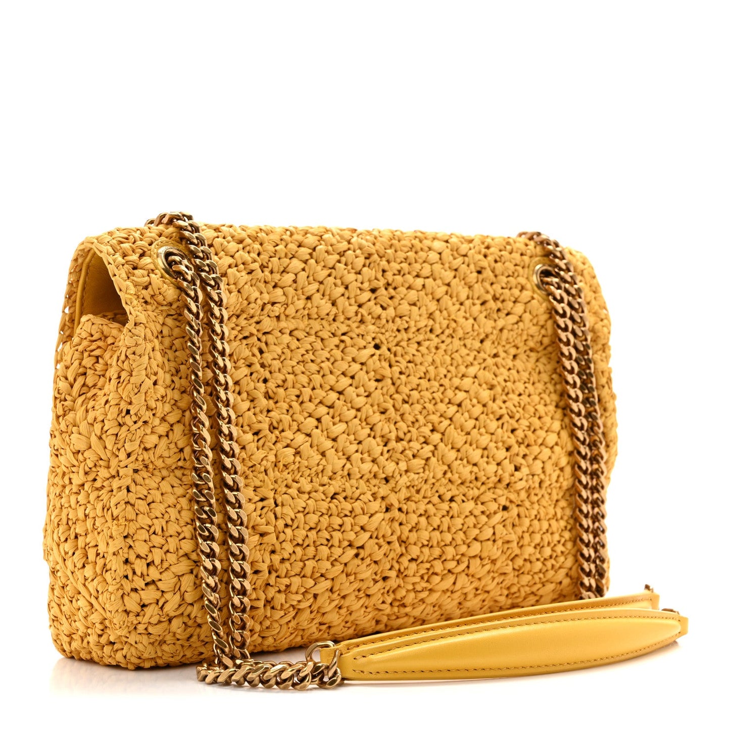 Raffia Monogram Medium Jamie Wheat