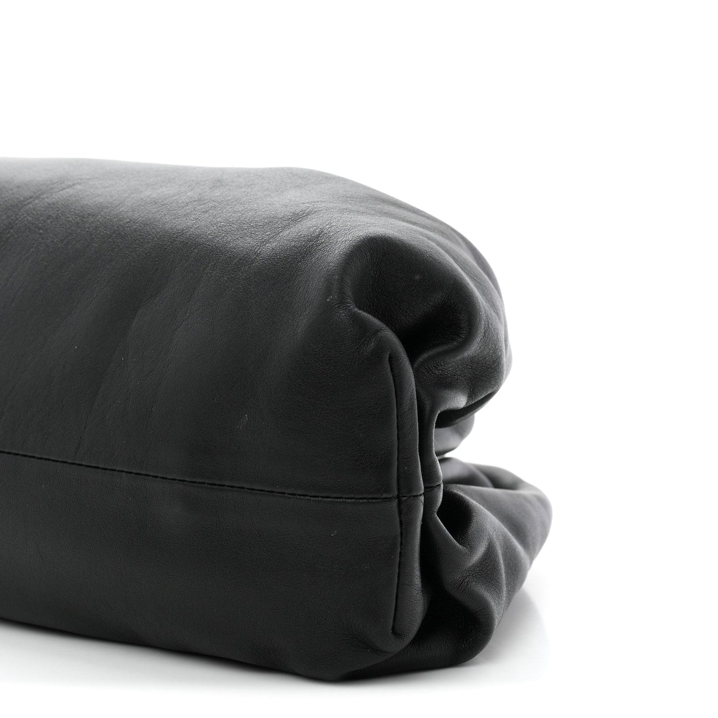 Smooth Butter Calf The Pouch Oversized Clutch Black