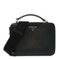 Saffiano Travel Medium Brique Crossbody Bag Black
