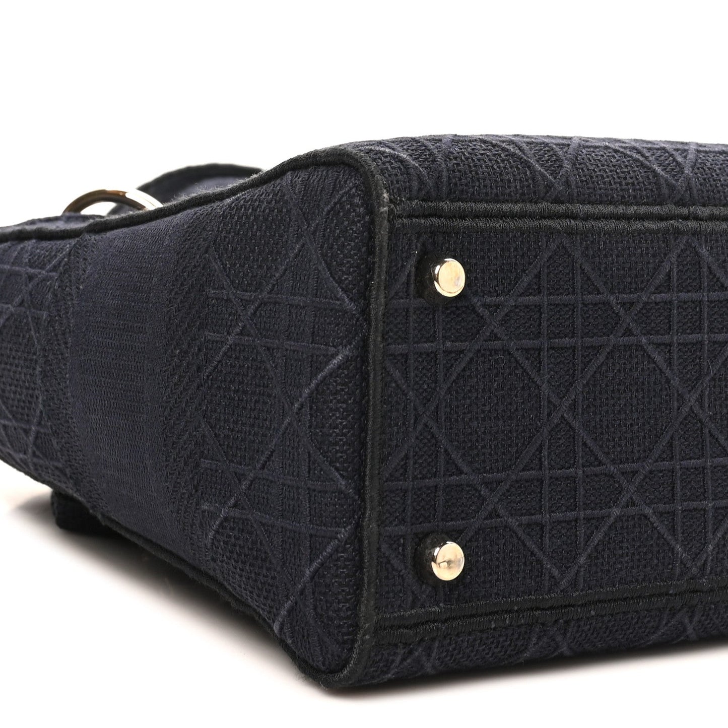 Canvas Embroidered Cannage Medium Lady D-Lite Navy