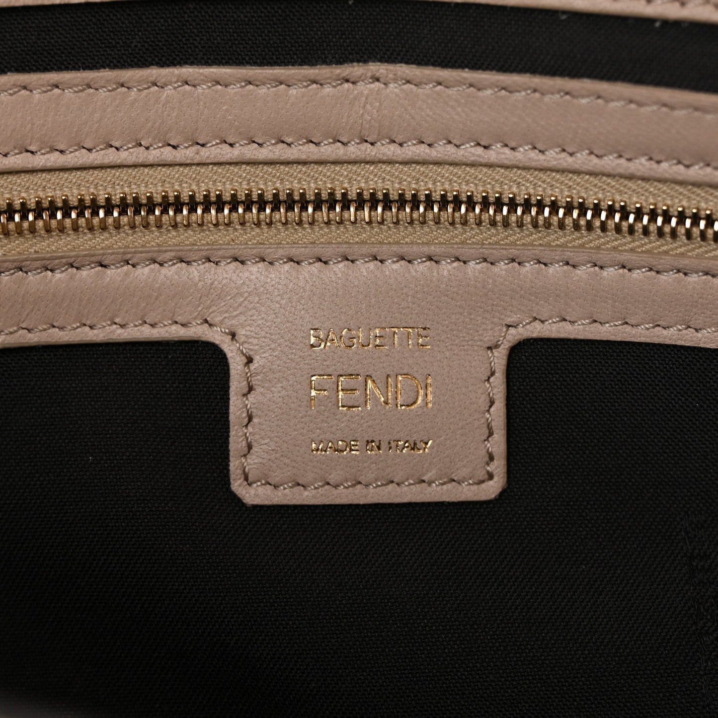 Nappa FF 1974 Embossed Baguette Camelia