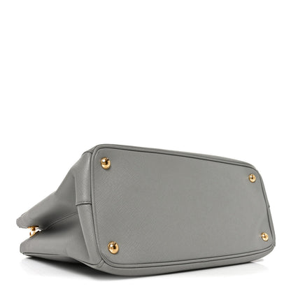 Saffiano Medium Galleria Double Zip Tote Marmo