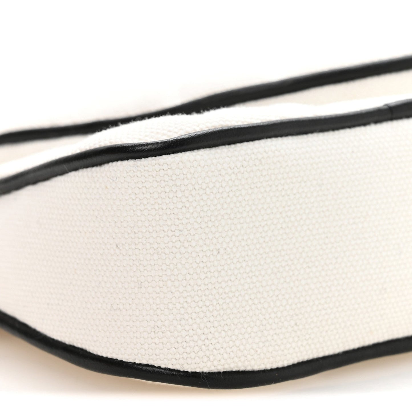 Canvas Calfskin Tennis Racket Mini Bag White Black