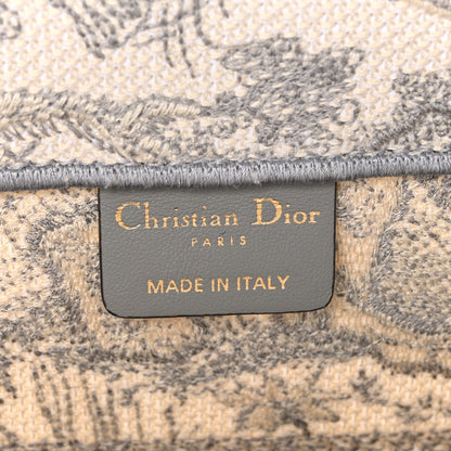 Canvas Embroidered Medium Dioriviera Toile De Jouy Book Tote Gray