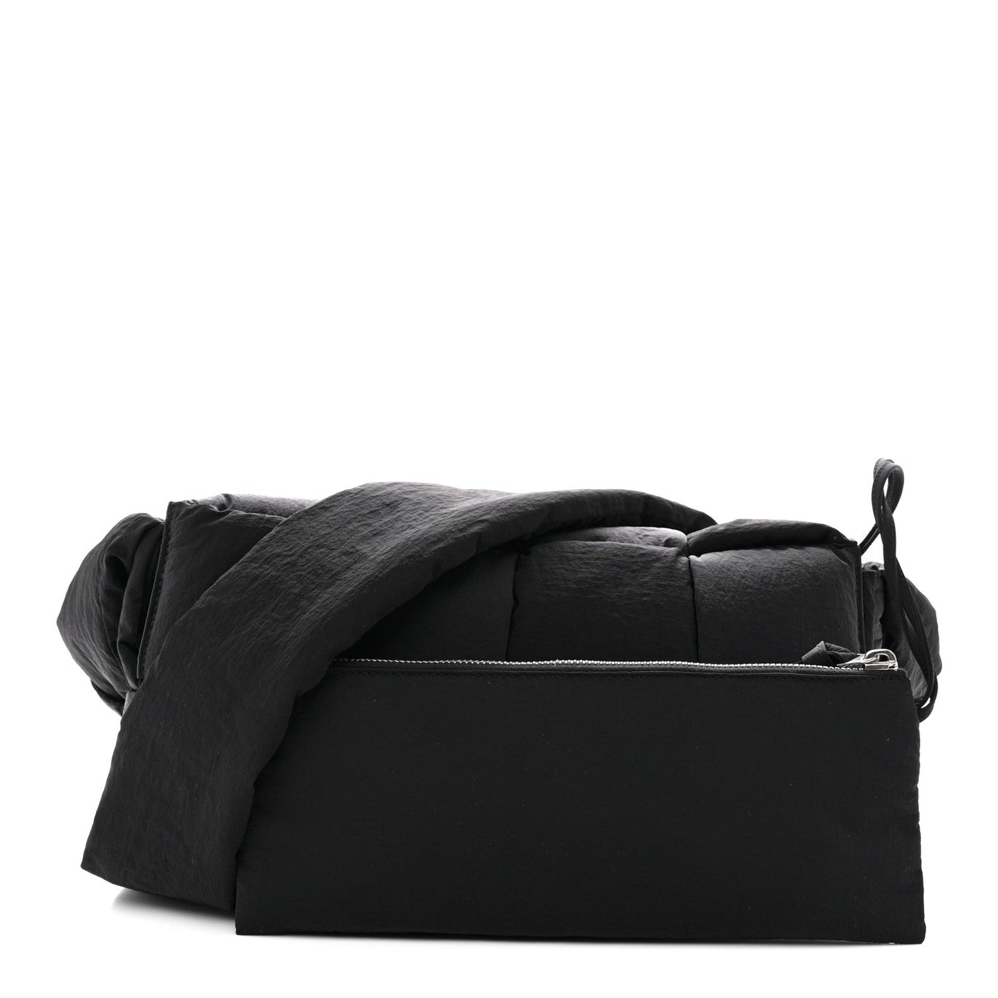 Nylon Intrecciato Padded Tech Cassette Bag Black