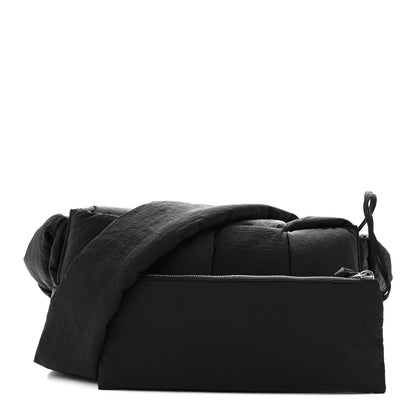 Nylon Intrecciato Padded Tech Cassette Bag Black