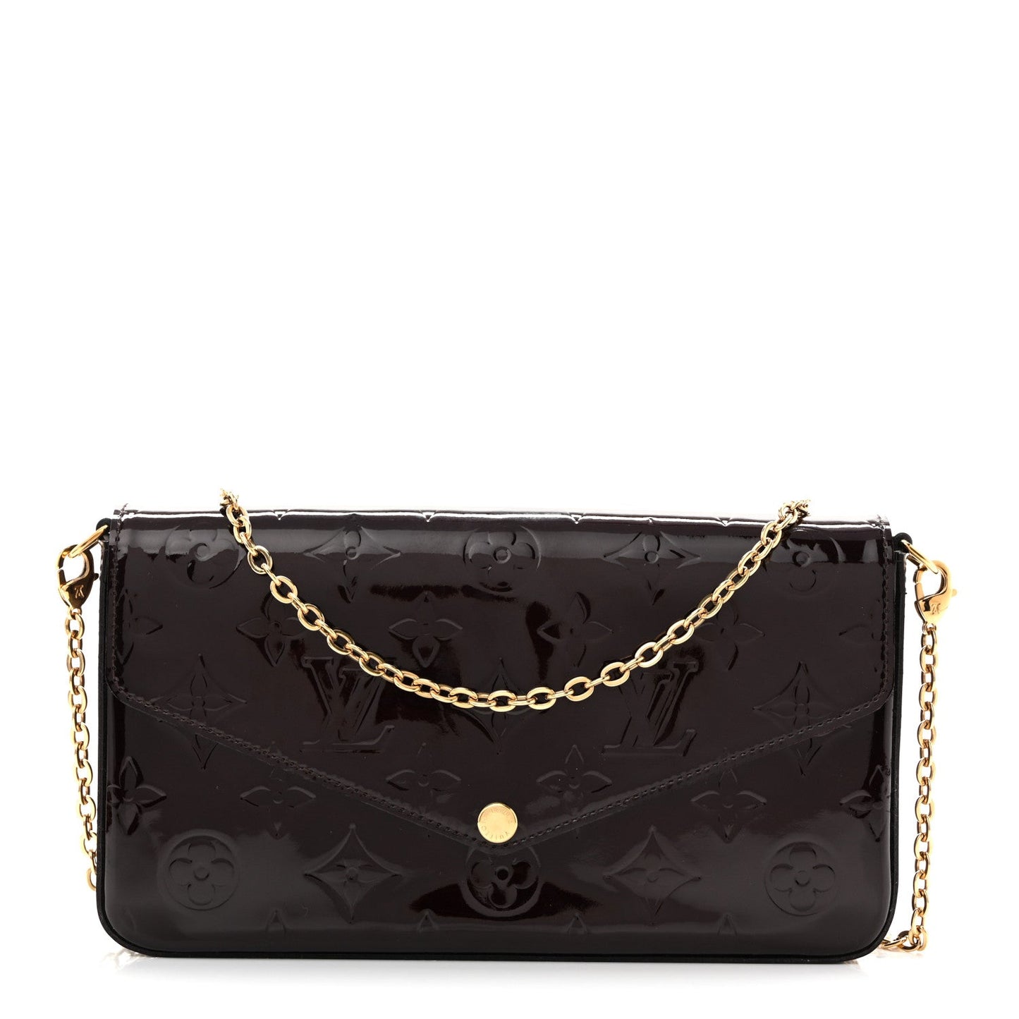 Vernis Pochette Felicie Chain Wallet Amarante