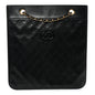 Lambskin Quilted CC Shoulder Bag Black