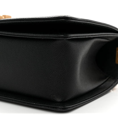 Caviar Quilted Medium Boy Flap Black