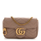 Calfskin Matelasse Super Mini GG Marmont Shoulder Bag Porcelain Rose