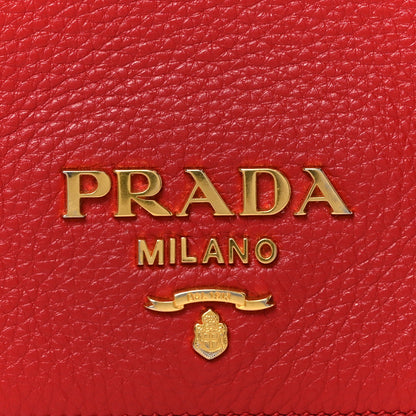 Vitello Daino Flap Crossbody Rosso