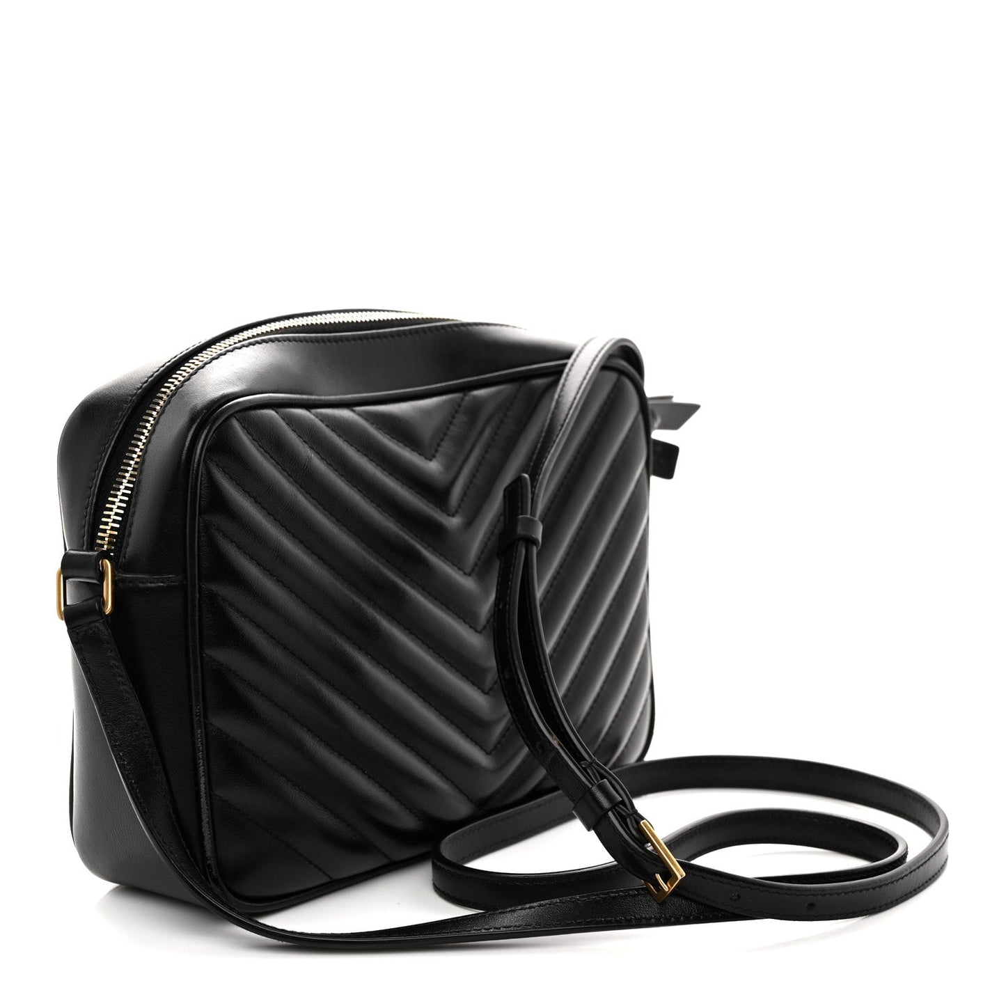 Calfskin Matelasse Monogram Lou Camera Bag Black