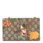 GG Supreme Monogram Tian Chain Wallet Beige Multicolor Red